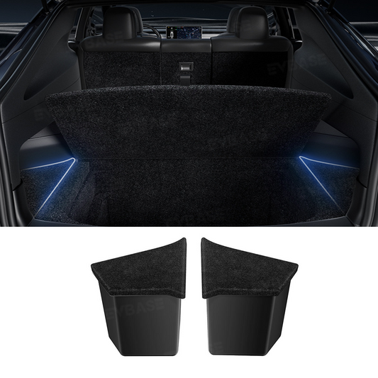 Model Y Juniper Trunk Storage Box Back Trunk Side Organizer Storage Bins Tesla Organizer