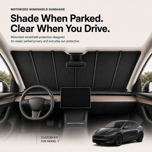 Tesla Model Y Motorized Windshield Sunshade
