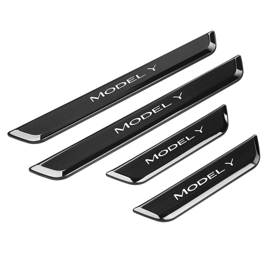 Battery-Powered Illuminated Door Sill Protectors for Tesla Model 3 & Model Y