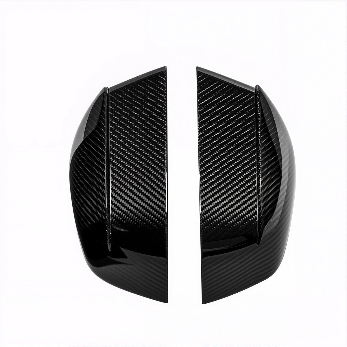 Carbon-Fiber-Style Side Mirror Covers for Tesla Model Y