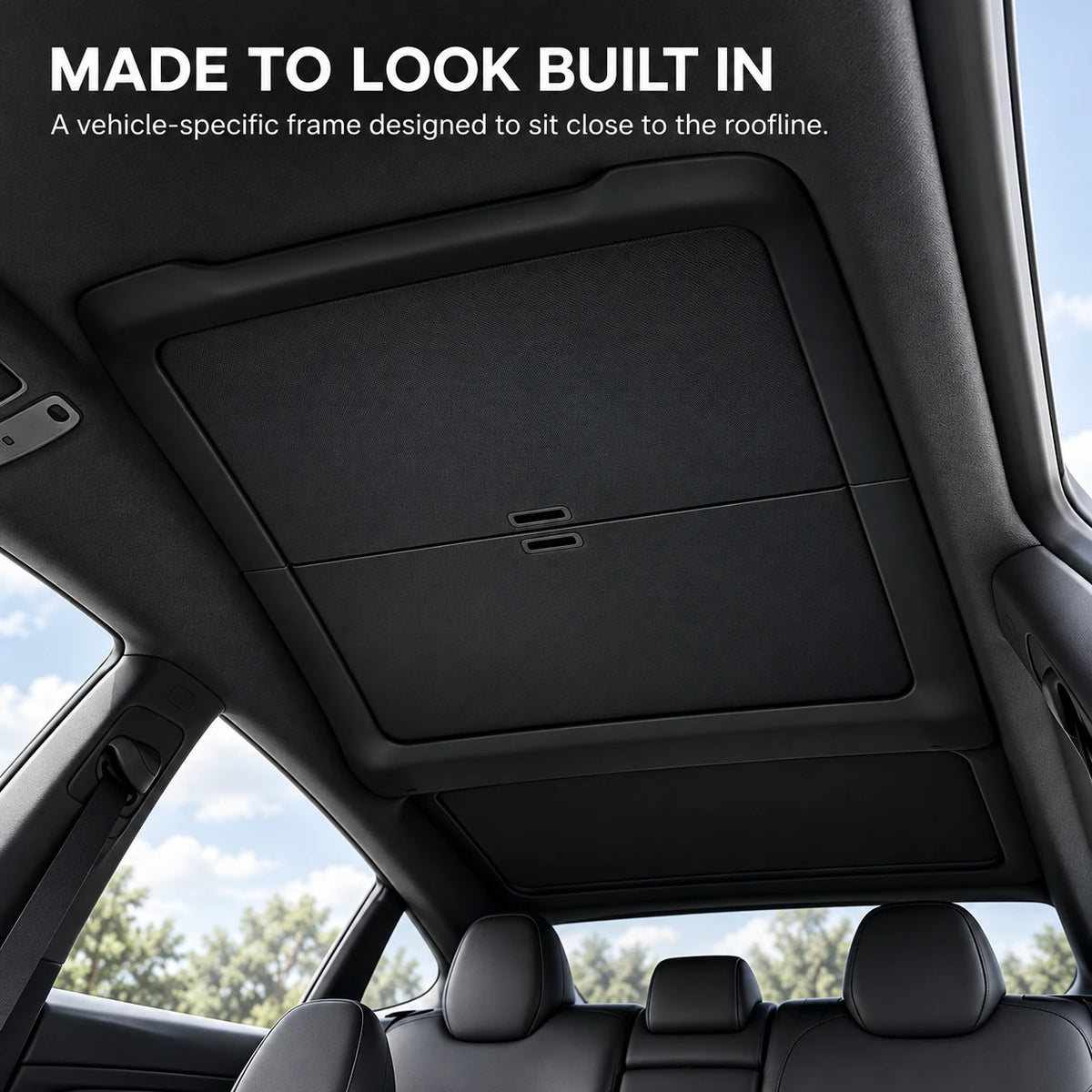 Manual Retractable Panoramic Roof Sunshade for Tesla Model 3 & Model Y