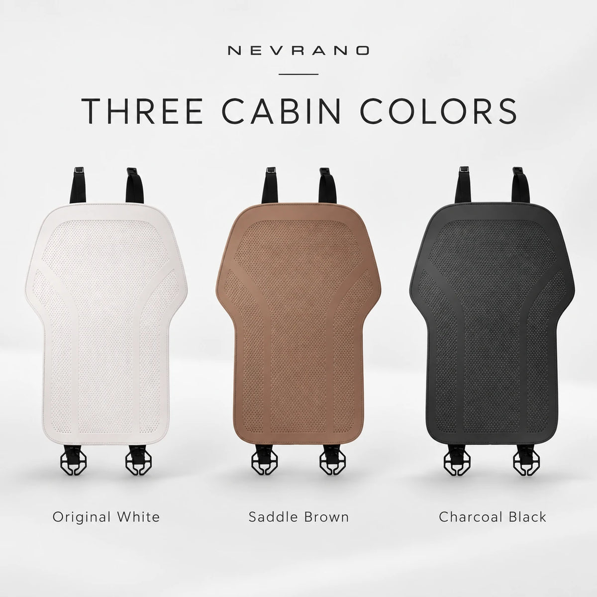 NEVRANO Ultra-Thin Perforated Seat Cushion Set for Tesla