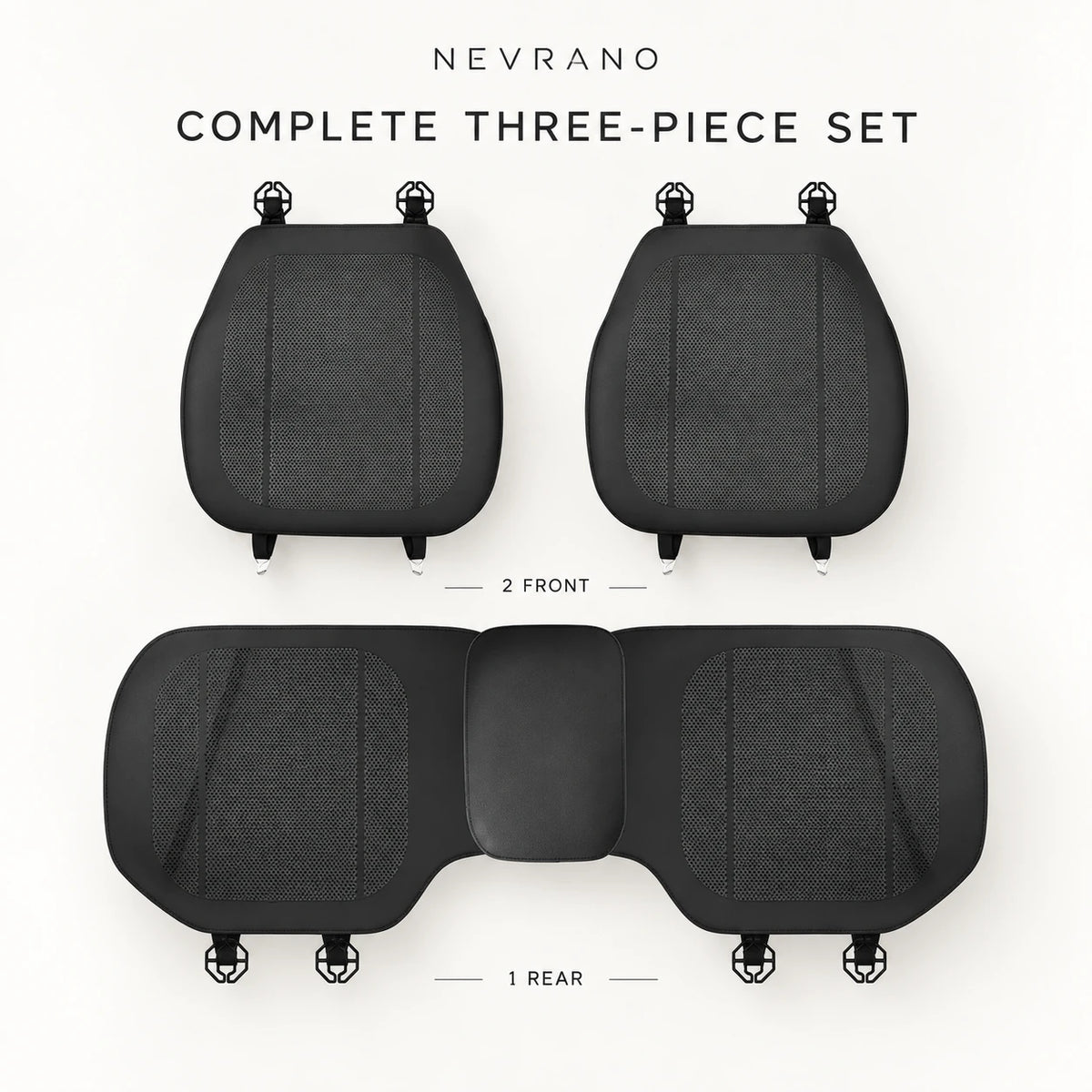 NEVRANO Ultra-Thin Perforated Seat Cushion Set for Tesla