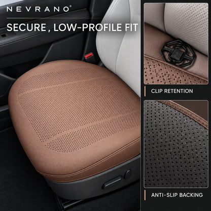 NEVRANO Ultra-Thin Perforated Seat Cushion Set for Tesla