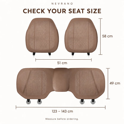 NEVRANO Ultra-Thin Perforated Seat Cushion Set for Tesla