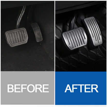 Nevrano Tesla Model Y Juniper Non-Slip Foot Pedals Pads Silver Black Brake Pedal Covers Tesla Accessories