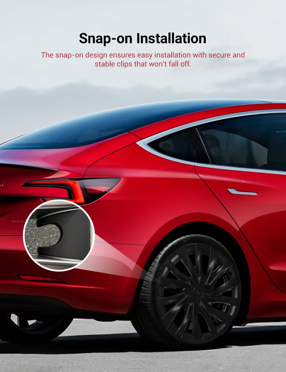 Nevrano 18″ Nebula Style Wheel Covers for Model 3 Highland
