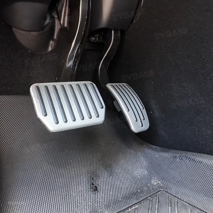 Nevrano Tesla Model Y Juniper Non-Slip Foot Pedals Pads Silver Black Brake Pedal Covers Tesla Accessories