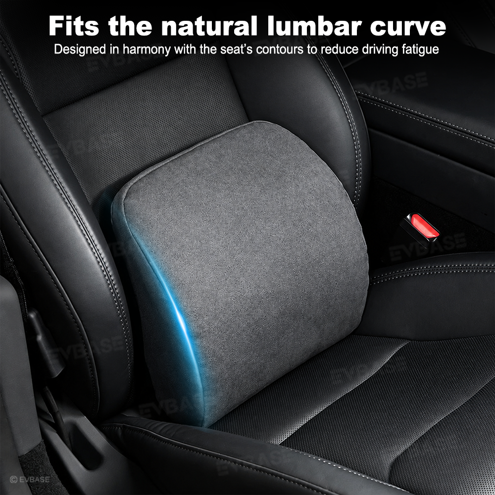 Memory Foam Headrest & Lumbar Support Pillows for Tesla Model 3 & Model Y