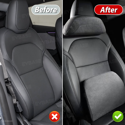 Memory Foam Headrest & Lumbar Support Pillows for Tesla Model 3 & Model Y