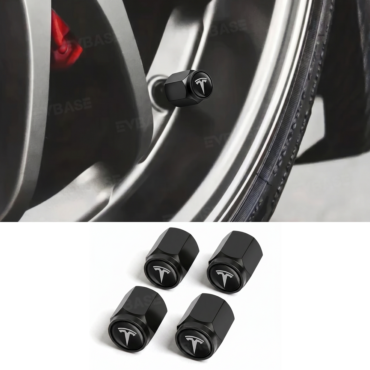 Aluminum Alloy Tire Valve Stem Caps for Tesla Models