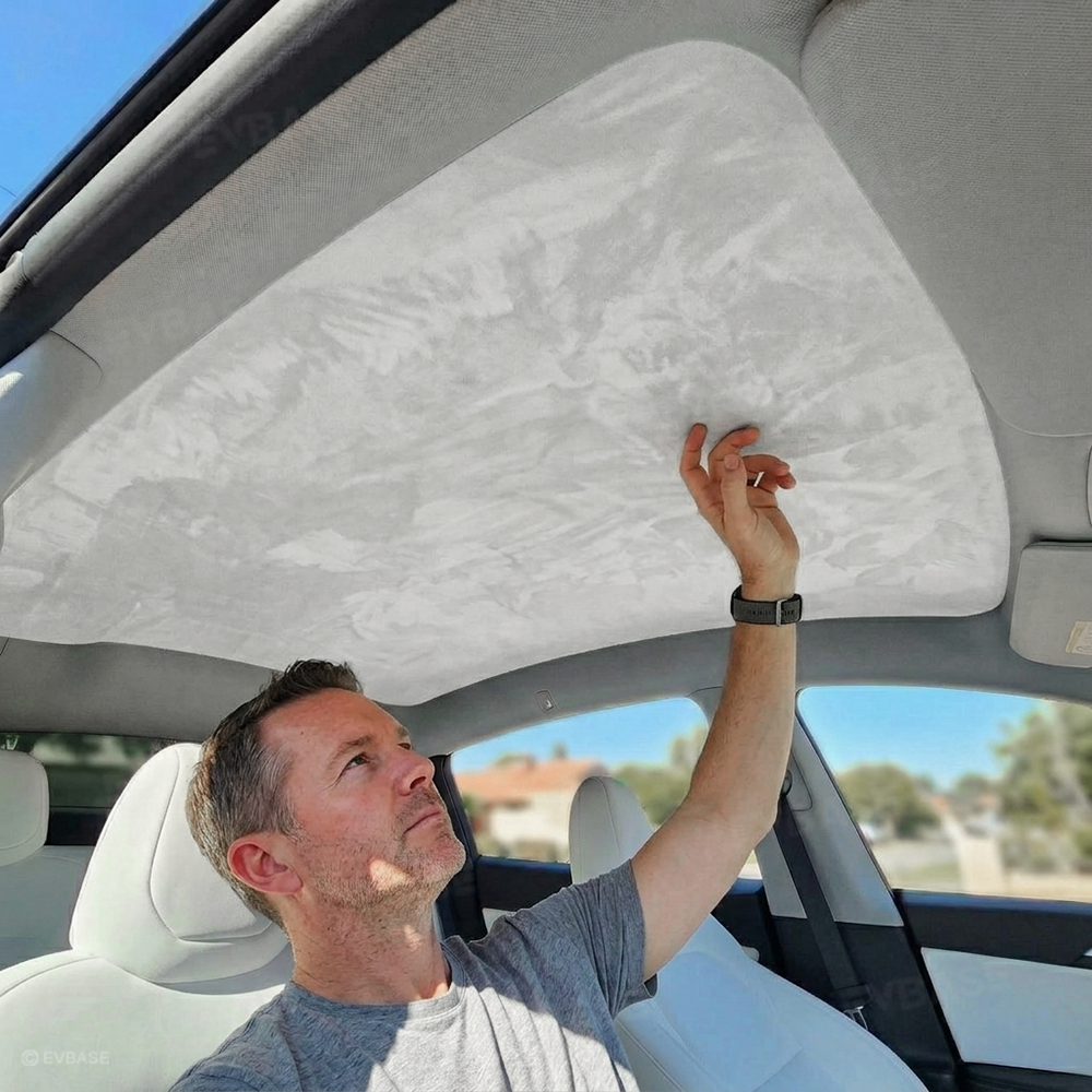 Static-Cling Glass Roof Sunshade for Tesla Model Y Juniper & Model 3 Highland