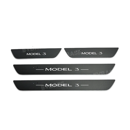 Illuminated Door Sill Covers for Tesla Model 3