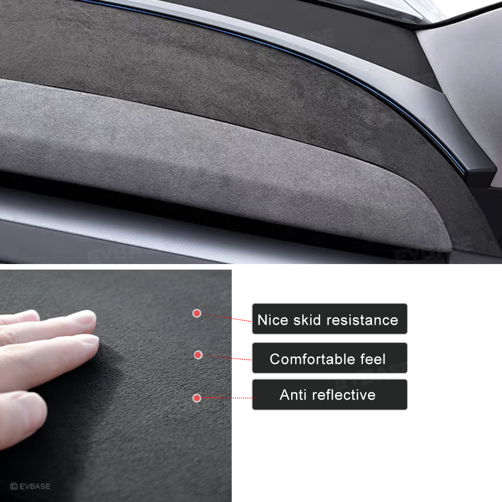 Suede-Style Anti-Glare Dashboard Cover for Tesla Model Y Juniper & Model YL