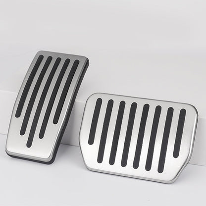 Nevrano Tesla Model Y Juniper Non-Slip Foot Pedals Pads Silver Black Brake Pedal Covers Tesla Accessories