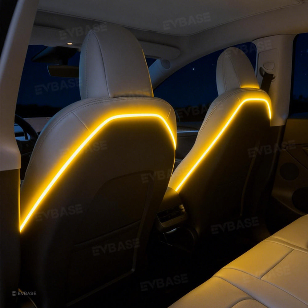 64-Color Seat-Back Ambient Light Set for Tesla Model 3 & Model Y