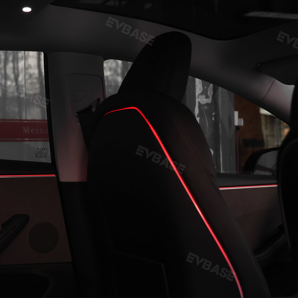 64-Color Seat-Back Ambient Light Set for Tesla Model 3 & Model Y