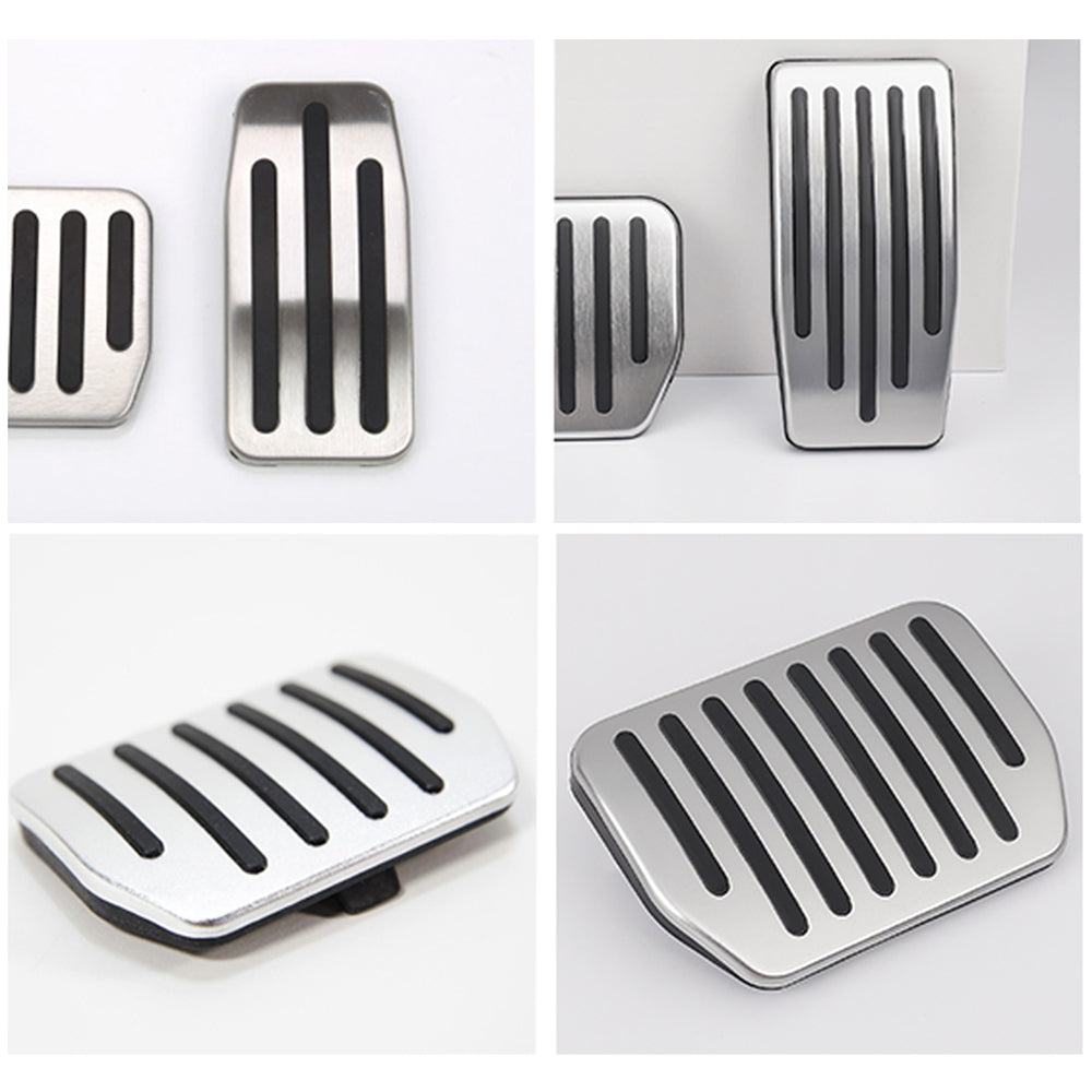 Nevrano Tesla Model Y Juniper Non-Slip Foot Pedals Pads Silver Black Brake Pedal Covers Tesla Accessories