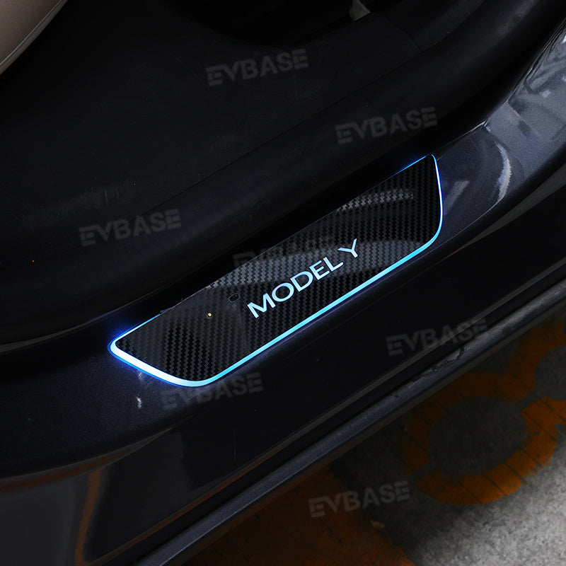 Illuminated Door Sill Covers for Tesla Model 3