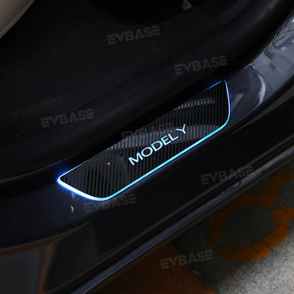Illuminated Door Sill Covers for Tesla Model 3