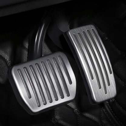 Nevrano Tesla Model Y Juniper Non-Slip Foot Pedals Pads Silver Black Brake Pedal Covers Tesla Accessories