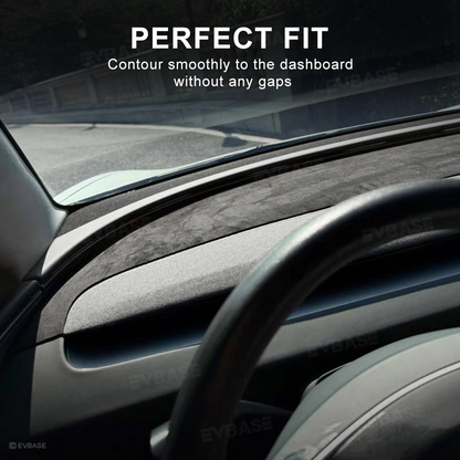 Suede-Style Anti-Glare Dashboard Cover for Tesla Model Y Juniper & Model YL