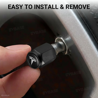 Aluminum Alloy Tire Valve Stem Caps for Tesla Models