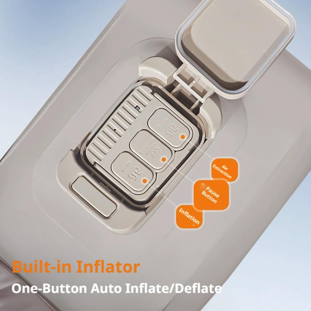 Inflatable Car Mattress for SUV, Truck, Sedan - Thickened Travel Bed with Built-in Pump, Camping Sleeping Pad for Back Seat, Trunk