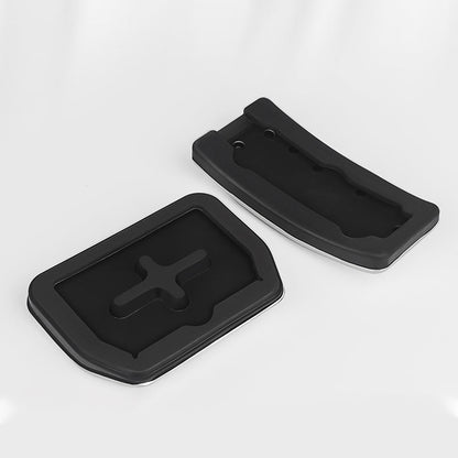 Nevrano Tesla Model Y Juniper Non-Slip Foot Pedals Pads Silver Black Brake Pedal Covers Tesla Accessories