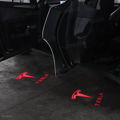64-Color App-Controlled Door Projection Lights for Tesla Models