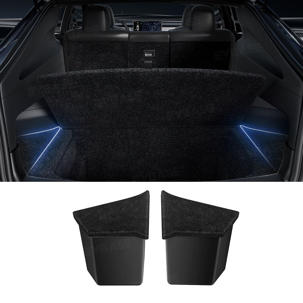 Model Y Juniper Trunk Storage Box Back Trunk Side Organizer Storage Bins Tesla Organizer