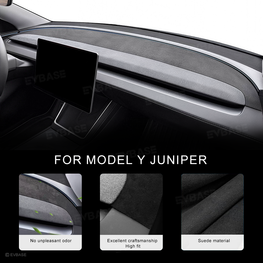 Suede-Style Anti-Glare Dashboard Cover for Tesla Model Y Juniper & Model YL
