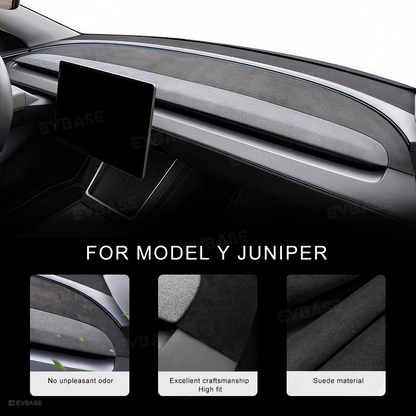 Suede-Style Anti-Glare Dashboard Cover for Tesla Model Y Juniper & Model YL