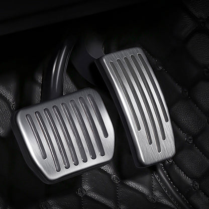 Nevrano Tesla Model Y Juniper Non-Slip Foot Pedals Pads Silver Black Brake Pedal Covers Tesla Accessories