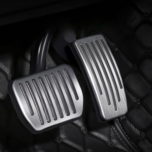 Nevrano Tesla Model Y Juniper Non-Slip Foot Pedals Pads Silver Black Brake Pedal Covers Tesla Accessories