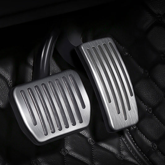 Nevrano Tesla Model Y Juniper Non-Slip Foot Pedals Pads Silver Black Brake Pedal Covers Tesla Accessories