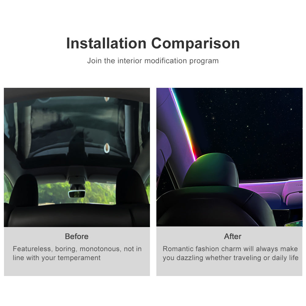 Panoramic Roof Streamer Ambient Light for Tesla Model Y