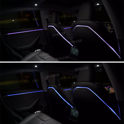 64-Color Seat-Back Ambient Light Set for Tesla Model 3 & Model Y