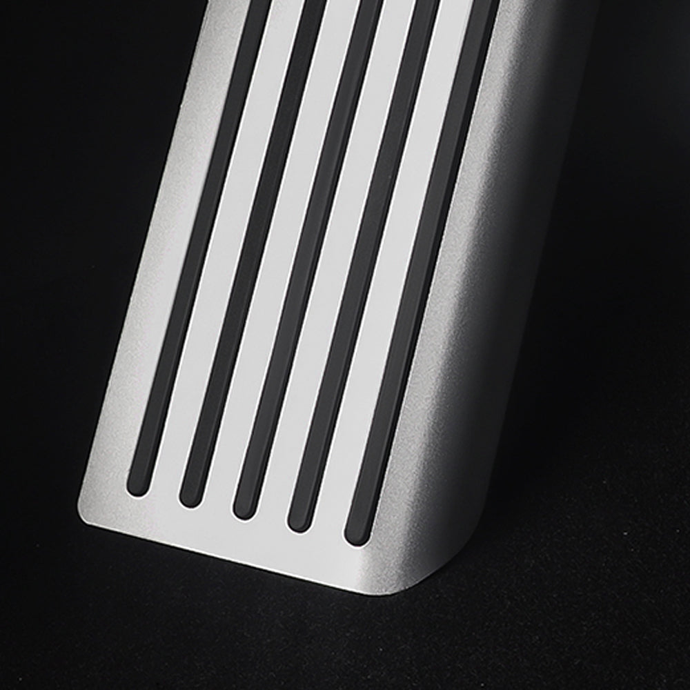 Nevrano Tesla Model Y Juniper Non-Slip Foot Pedals Pads Silver Black Brake Pedal Covers Tesla Accessories