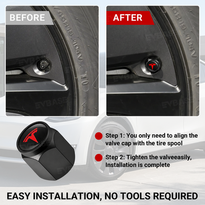 Aluminum Alloy Tire Valve Stem Caps for Tesla Models