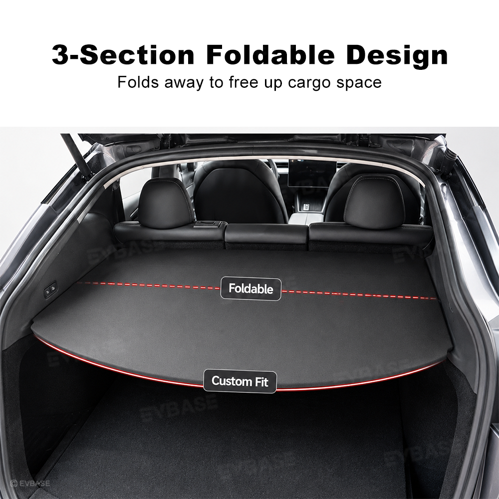 Foldable Trunk Cargo Cover & Organizer for Tesla Model Y Juniper