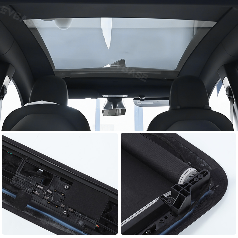 Powered Panoramic Roof Sunshade for Tesla Model Y