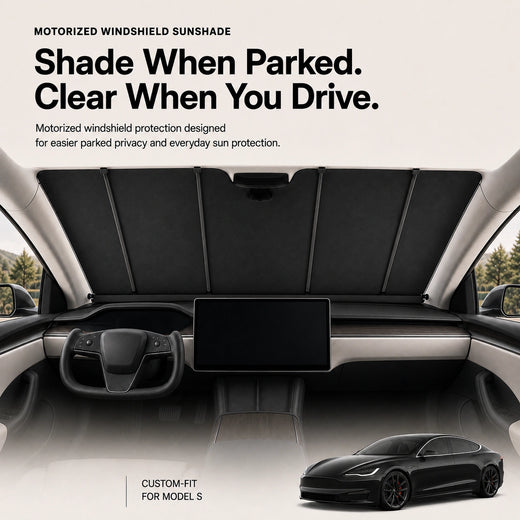 Tesla Model S Motorized Windshield Sunshade