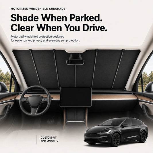 Tesla Model X Motorized Windshield Sunshade