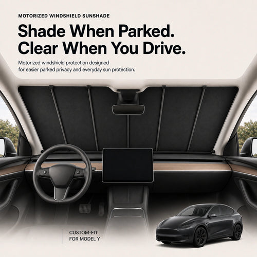 Tesla Model Y Motorized Windshield Sunshade