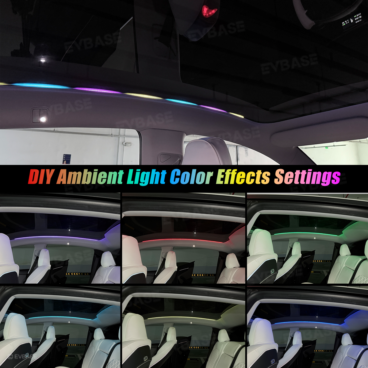 Panoramic Roof Streamer Ambient Light for Tesla Model Y