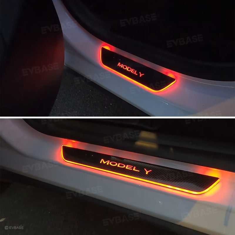 Illuminated Door Sill Covers for Tesla Model 3