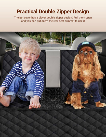 Water-Resistant Dog Back Seat Cover for Tesla Model 3, Y, S & X