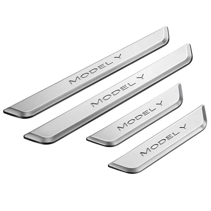 Battery-Powered Illuminated Door Sill Protectors for Tesla Model 3 & Model Y