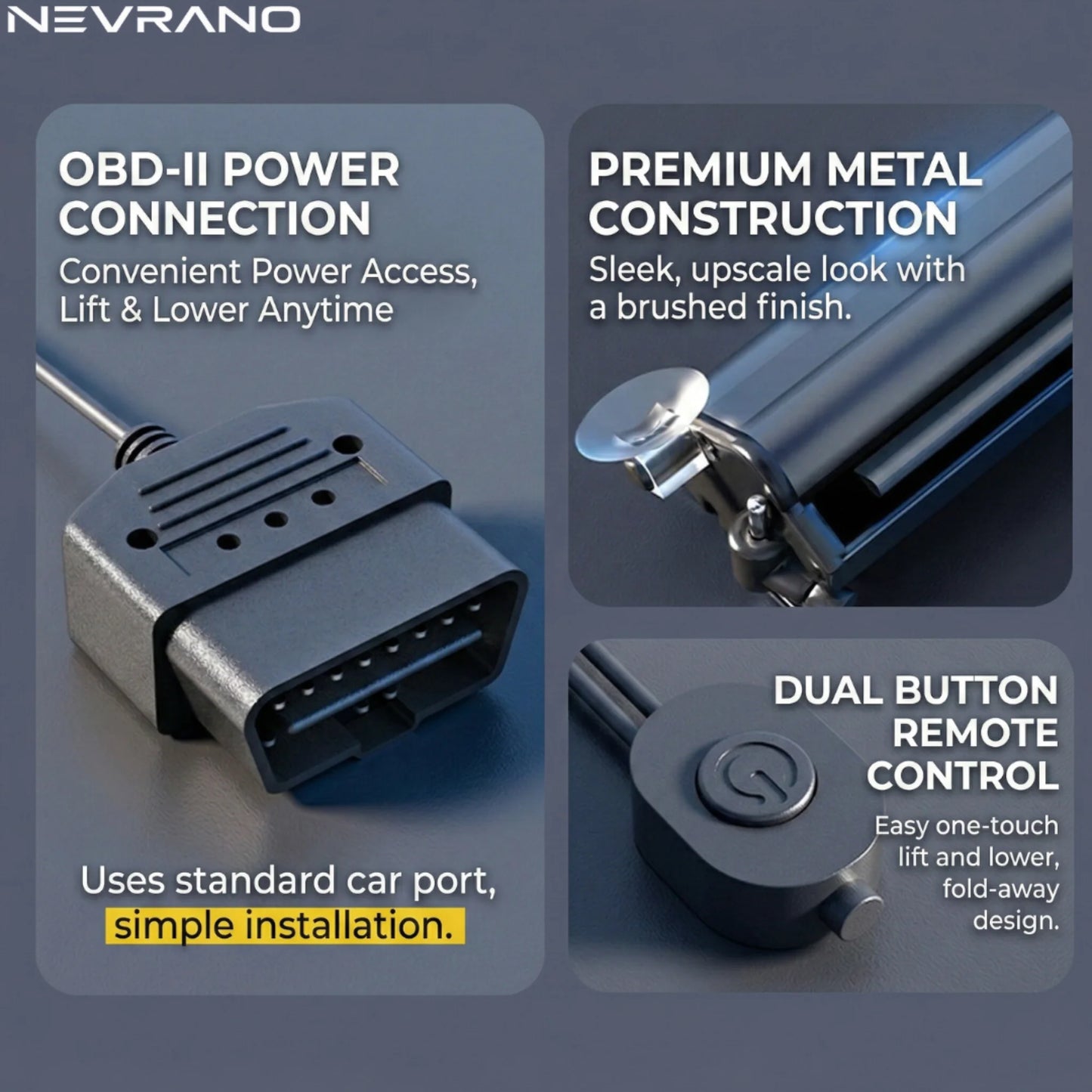 Nevrano™- Motorized Windshield Sunshade